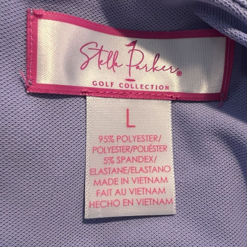 Stella Parker Golf Tank Top Large Popover Pink Purple Green - Picture 3 of 3